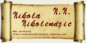Nikola Nikolendžić vizit kartica